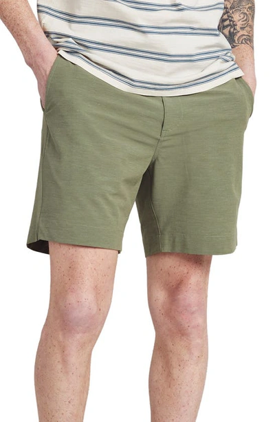 Shop Faherty All Day Belt Loop 7-inch Shorts In Olive
