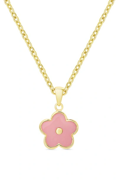 Lily Nily Flower Pendant Necklace In Gold