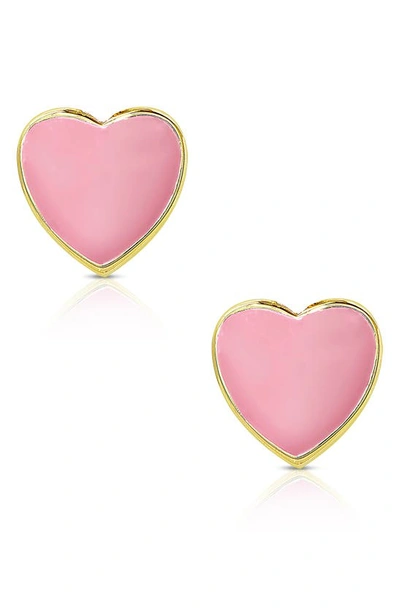 Lily Nily Heart Stud Earrings In Gold