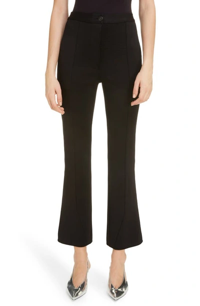 Shop Givenchy Milano Knit Crop Flare Pants In Black
