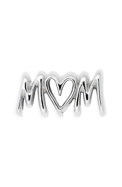 Shop Pandora Mom Script Charm In Silver