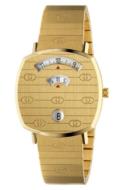 Shop Gucci Grip Bracelet Watch, 35mm In Gold