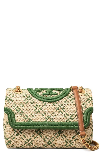 Ready !! New collections !! Tory burch fleming soft small straw Size : 22cm  x 16cm Color : natural / arugula 4.850.000