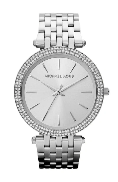 Shop Michael Kors 'darci' Round Bracelet Watch, 39mm In Silver