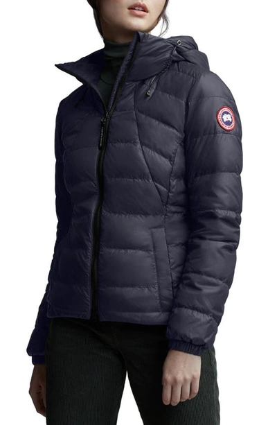Shop Canada Goose Abbott Packable Hooded 750 Fill Power Down Jacket In Admiral Navy