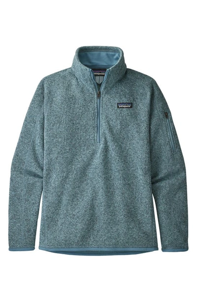 Shop Patagonia Better Sweater Quarter Zip Performance Jacket In Berlin Blue