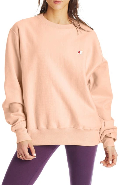 Shop Champion Reverse Weave Boyfriend Sweatshirt In Certain Peach