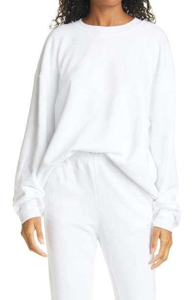 Shop Cotton Citizen Brooklyn Oversize Crew Sweatshirt In White