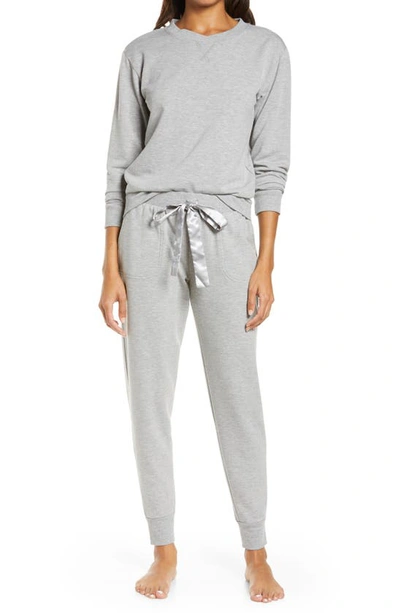 Shop Flora Nikrooz Blaire French Terry Pajamas In Heather Grey