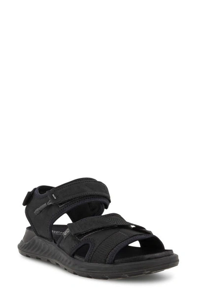 Shop Ecco Exowrap Sandal In Black/ Black