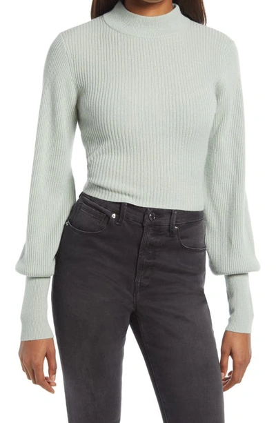 Reformation Osteria Open Back Cashmere Sweater In Eucalyptus | ModeSens