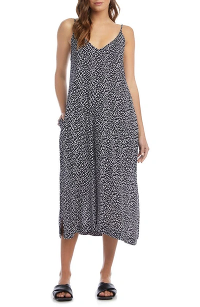 Shop Karen Kane Side Slit Sleeveless Midi Dress In Print