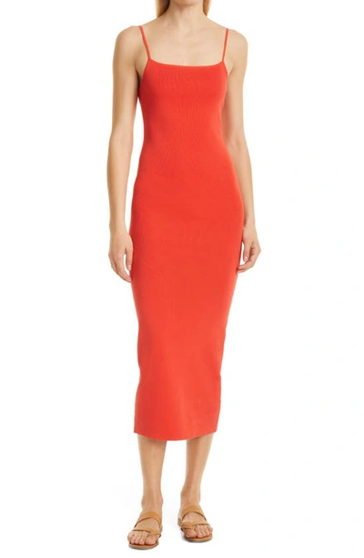 Shop A.l.c Aubrey Sleeveless Midi Dress In Flame