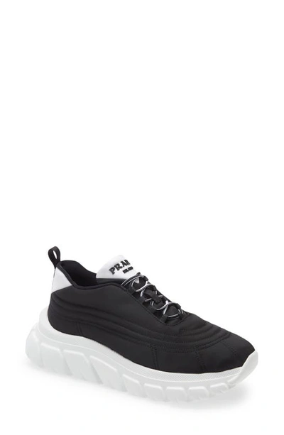 Shop Prada Rush Re-nylon Sneaker In Nero Bianco