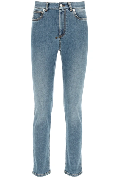 Shop Alexander Mcqueen Slim Washed Denim Jeans In Blue