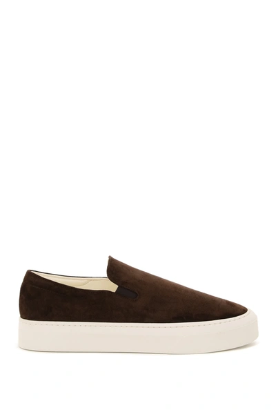 Shop The Row Marie H Slip-on Sneakers In Brown,white