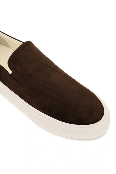 Shop The Row Marie H Slip-on Sneakers In Brown,white