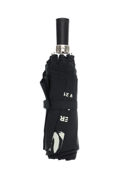 Shop Alexander Mcqueen Graffiti Logo Folding Umbrella