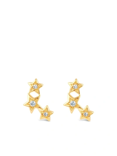 Shop Dinny Hall 14kt Yellow Gold Star Diamond Stud Earrings In 金色