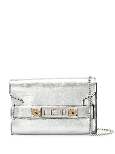 Shop Proenza Schouler Ps11 Metallic Chain Clutch In Silber