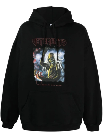 Shop Vetements Bloody-logo Heavy Metal Hoodie In Schwarz