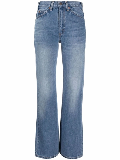 Shop Valentino X Levi's Bootcut High-rise Jeans In Blau