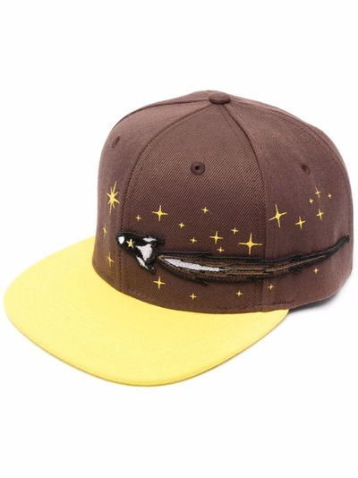 Shop Enterprise Japan Embroidered Patch Cap In Braun
