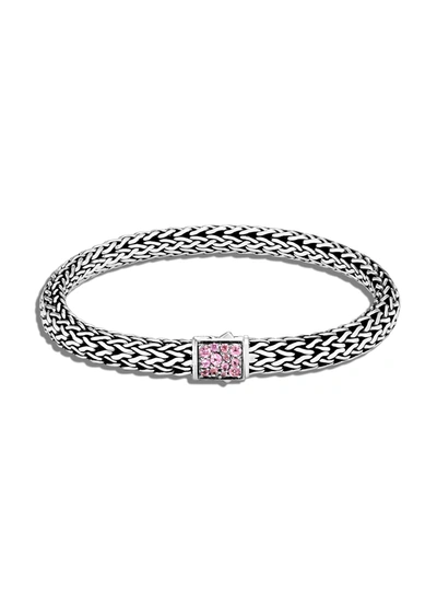 Shop John Hardy Classic Chain' Birthstone Tourmaline Sapphire Sterling Silver Bracelet - October