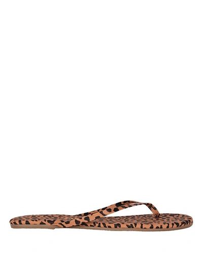 Shop Tkees Studio Exotic Cheetah Flip-flops In Brown/black
