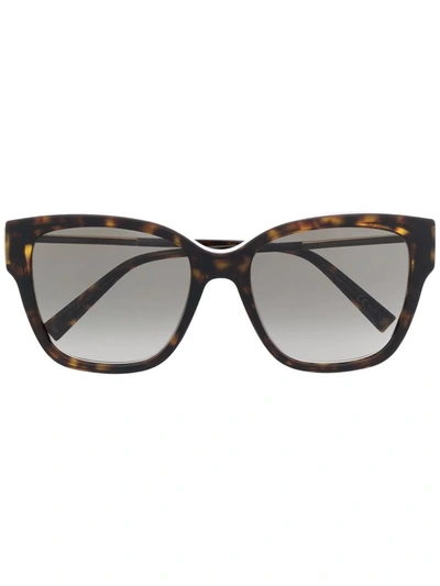 Shop Givenchy Tortoiseshell-effect Cat-eye Sunglasses In Brown