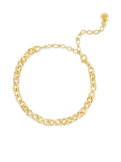 Shop Dinny Hall Raindrop Small Chain-link Bracelet In Gold