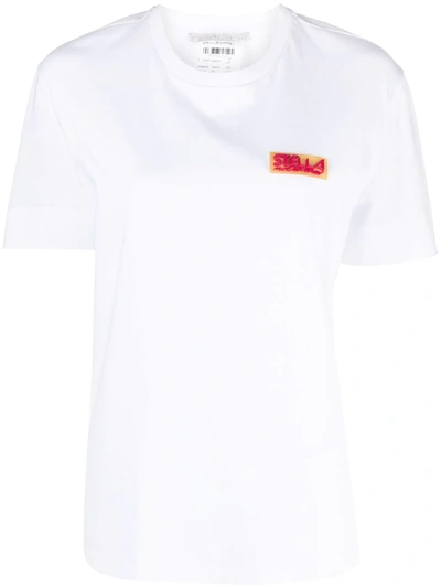 Shop Stella Mccartney Sport Logo-patch T-shirt In White