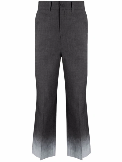 Shop Ader Error Gradient-effect Tailored Trousers In Grey