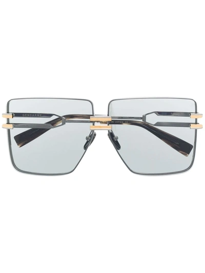 Shop Balmain Eyewear Gendarme Oversize-frame Sunglasses In Grey