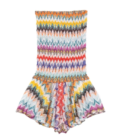 Shop Missoni Short Strapless Romper In Multi