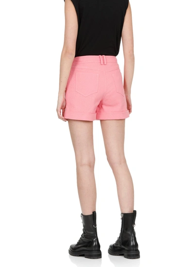 Shop Balmain Shorts Pink In Rose Moyen