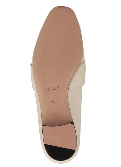 Shop Bally Flat Shoes Pink In Bone