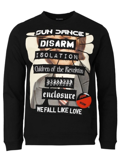 Shop Raf Simons Crewneck Sun Dance Sweatshirt Black