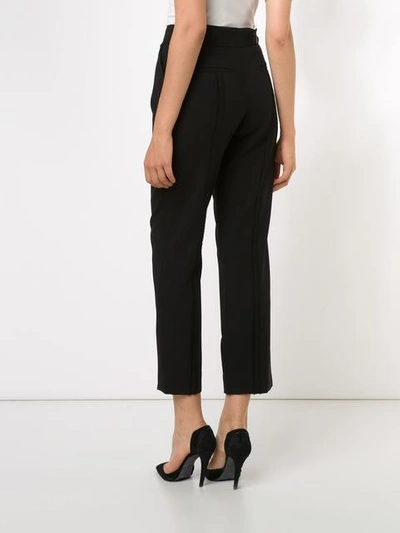Shop Nina Ricci Fringe Trim Cropped Trousers