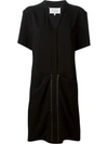 MAISON MARGIELA zip detail crepe dress,DRYCLEANONLY