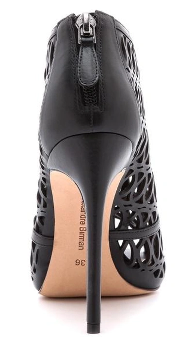 Shop Alexandre Birman Cage Booties In Black