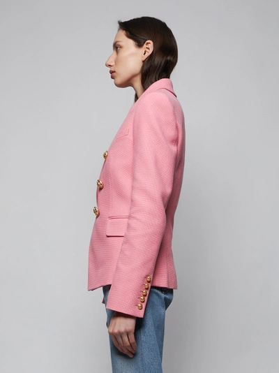 Shop Balmain Pink Double-breasted Jacket