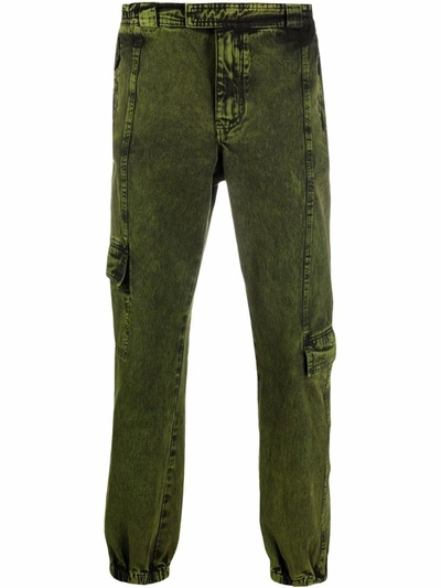 Shop A-cold-wall* Green Cotton Memory Cargo Trousers