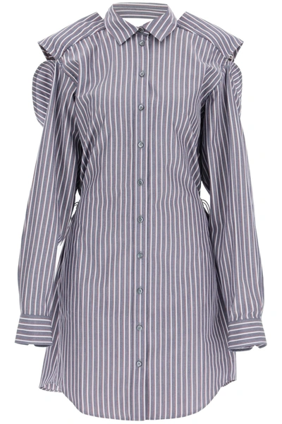 Shop Y/project Y Project Convertible Shirt Dress In Mixed Colours