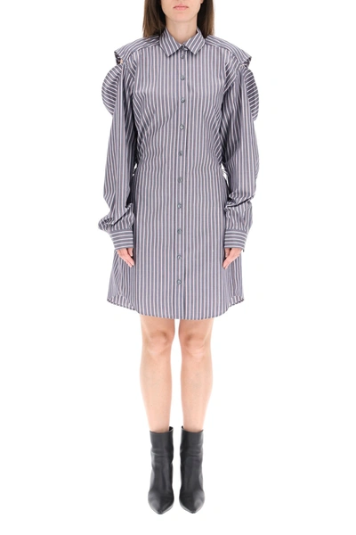 Shop Y/project Y Project Convertible Shirt Dress In Mixed Colours