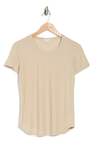 Shop James Perse Crew Neck Short Sleeve T-shirt In Toast