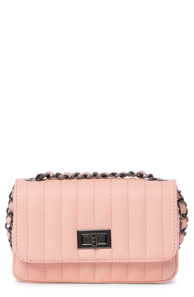 Markese Leather Quilted Woven Chain Crossbody Bag In Rose | ModeSens