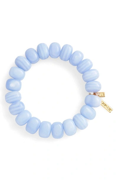 Shop Lele Sadoughi Jelly Bean Bracelet In Blue Lace