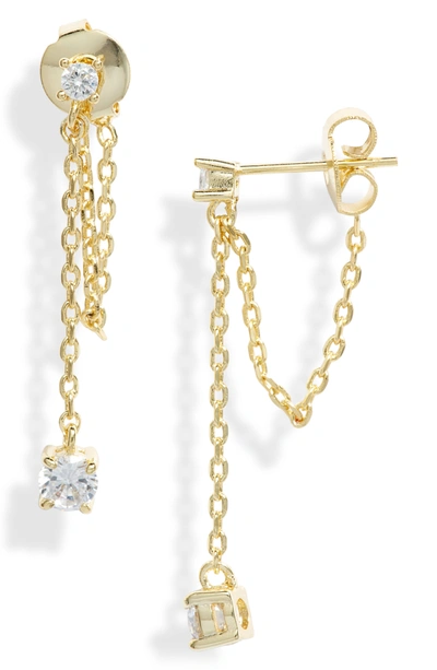 Shop Melinda Maria Ray Drop Chain Earrings In Gold