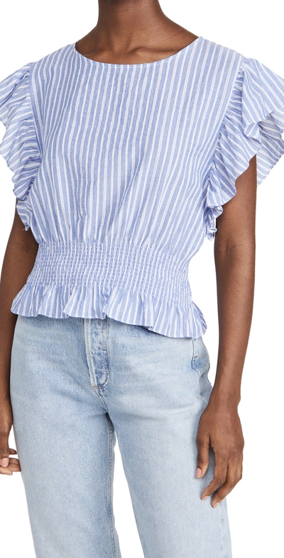 Shop Madewell Autumn Top In Blue Stripe